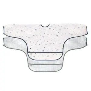 Long-sleeved baby boy bibs with pocket Lässig Garden Explorer (x2) image-0