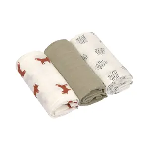 Pieces of baby muslin diapers Lässig Little Forest Renard (x3) image-0