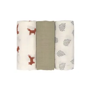 Pieces of baby muslin diapers Lässig Little Forest Renard (x3) image-1