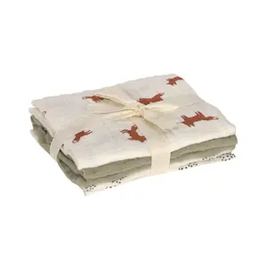 Pieces of baby muslin diapers Lässig Little Forest Renard (x3) image-2