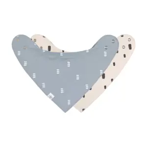 Baby bandanas Lässig Interlock GOTS Blocks/Bricks (x2) image-0