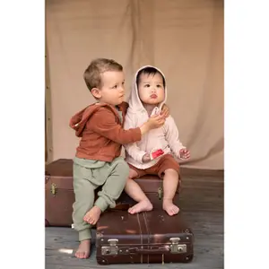 Hooded zipped jacket for babies Lässig Terry image-2