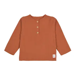 Long-sleeved baby muslin T-shirt Lässig Gots image-0