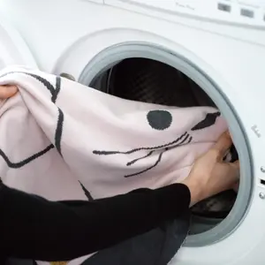 Organic cotton blanket knitted baby Lässig Little Chums Souris image-3