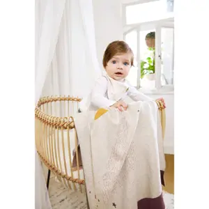 Organic cotton baby blanket Lässig Gots Little Water Cygne image-4