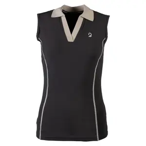 Ærmeløs ridepoloshirt til kvinder Lauria Garrelli Limone image-0