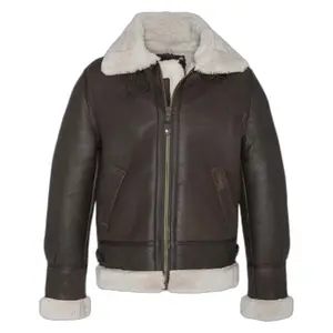 lc1259-marron-blouson-bombardier-mouton-schott-marron