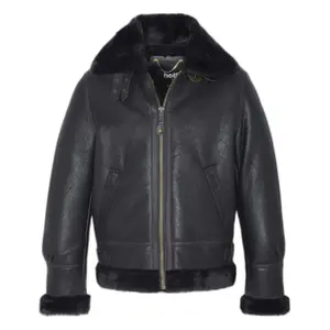 lc1259-noir-blouson-bombardier-mouton-schott-noir