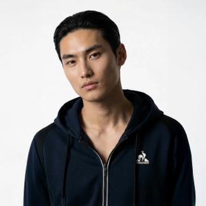 Sweatshirt à capuche full zip Le Coq Sportif Coq D'argent N°1 image-1