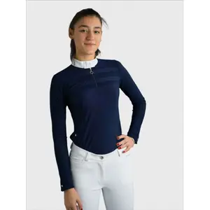 Pólo feminino de manga comprida de competição Le Sabotier Lison image-0