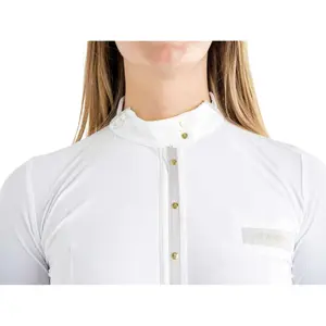 Damska koszulka polo jeździecka z długim rękawem Le Sabotier Orphee image-3