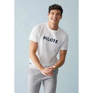 Camiseta de cuello redondo de algodón orgánico Le Slip Français Jean-F image-1