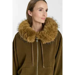 Women's zip-up hooded jacket Le Temps des cerises Chey image-1