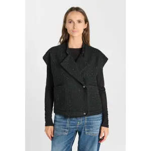 Sleeveless jacket for women Le Temps des cerises Funi image-4