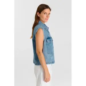 Giacca di jeans senza maniche da donna Le Temps des cerises Yani image-2