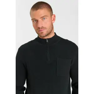 Pullover mit Rundhalsausschnitt und 1/2 Reißverschluss Le Temps des cerises Favo image-1