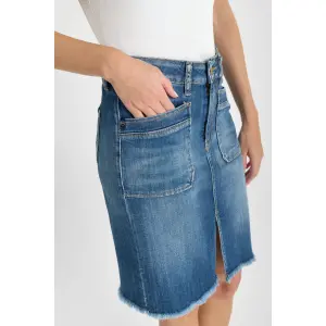 Gonna in denim da donna Le Temps des cerises Sivia image-1