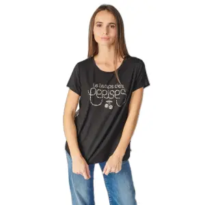T-shirt  bi-matière femme Le Temps des cerises Zephi image-0