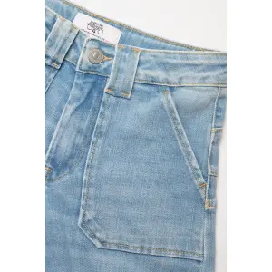 Jeans high waist girl Le Temps des cerises Pulp Flare image-3