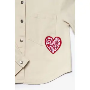 Girl's denim jacket Le Temps des cerises Nagegi image-3