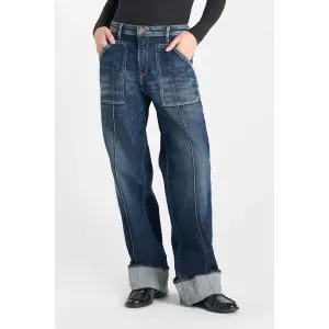 Wide Leg Women's Jeans Le Temps des cerises 400/28 Revers image-3