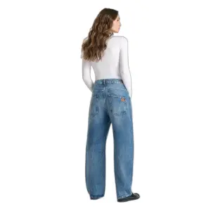 Lösa jeans dam Le Temps des cerises Madie Leder image-2