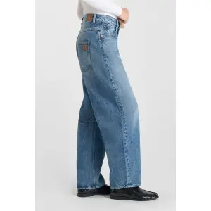 Lösa jeans dam Le Temps des cerises Madie Leder image-3