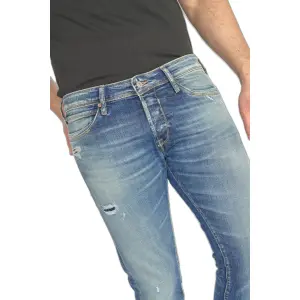 Eng anliegende Jeans Le Temps des cerises Barefoot 700/11 Destroy N°3 image-3