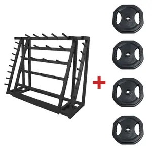 Pack of weight rack + 20 dumbbells Leader Fit image-0