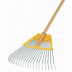 Rastrello multiuso con filo rotondo 20 denti manico in legno Leborgne image-1