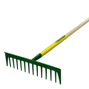 14-prong rake wooden handle Leborgne Duopro image-1