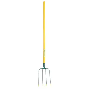 4-prong dung fork with wooden handle Leborgne image-0