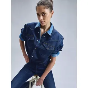 Straight jeans til kvinder Lee Breese Boot Darker Days image-4