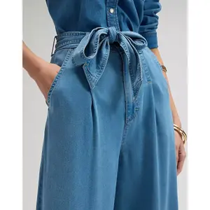 Calças jeans largas plissadas para mulher Lee image-4