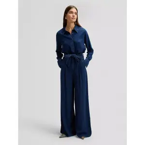 Calças jeans largas plissadas para mulher Lee image-1