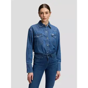 Women's long-sleeve denim shirt Lee Essential Western image-1
