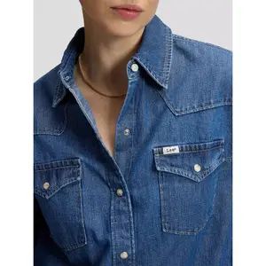 Women's long-sleeve denim shirt Lee Essential Western image-6