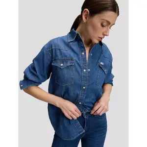 Women's long-sleeve denim shirt Lee Essential Western image-5