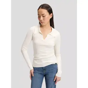 Women's long-sleeved polo shirt Lee image-1