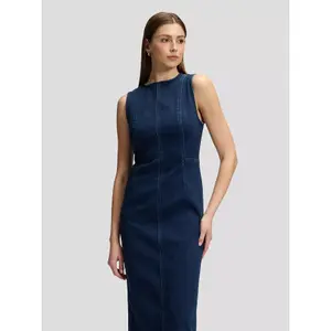Sleeveless denim dress for women Lee image-5