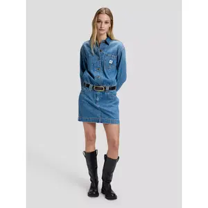Women's Long Sleeve Denim Shirt Dress Lee image-1