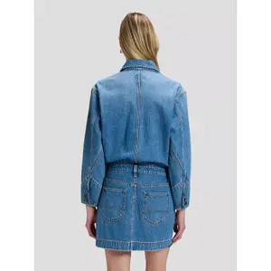 Women's Long Sleeve Denim Shirt Dress Lee image-4