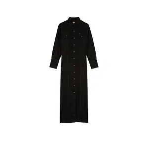 Women's Long Sleeve Denim Shirt Dress Lee Western image-0