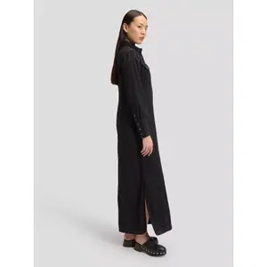 Women's Long Sleeve Denim Shirt Dress Lee Western image-3
