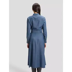 Women's long sleeve denim dress Lee Western Mid Calf image-3