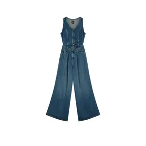 Sleeveless Denim Jumpsuit Women Lee Torrential image-0