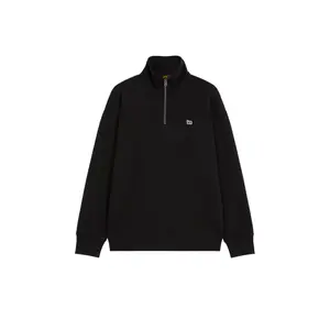 Svart halvzip sweatshirt med patch Lee