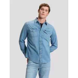 Klassisk jeansskjorta med lång ärm Lee image-1