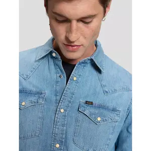 Klassisk jeansskjorta med lång ärm Lee image-6