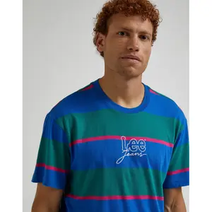 Lässiges gestreiftes T-Shirt Lee 80S Ferris image-4